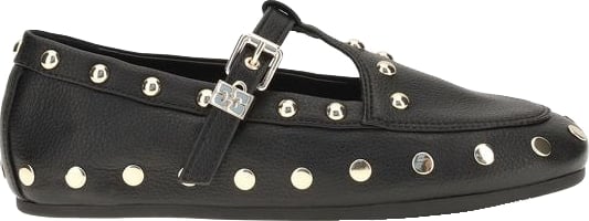 Ganni Black Recycled Polyester Ballet Flats
