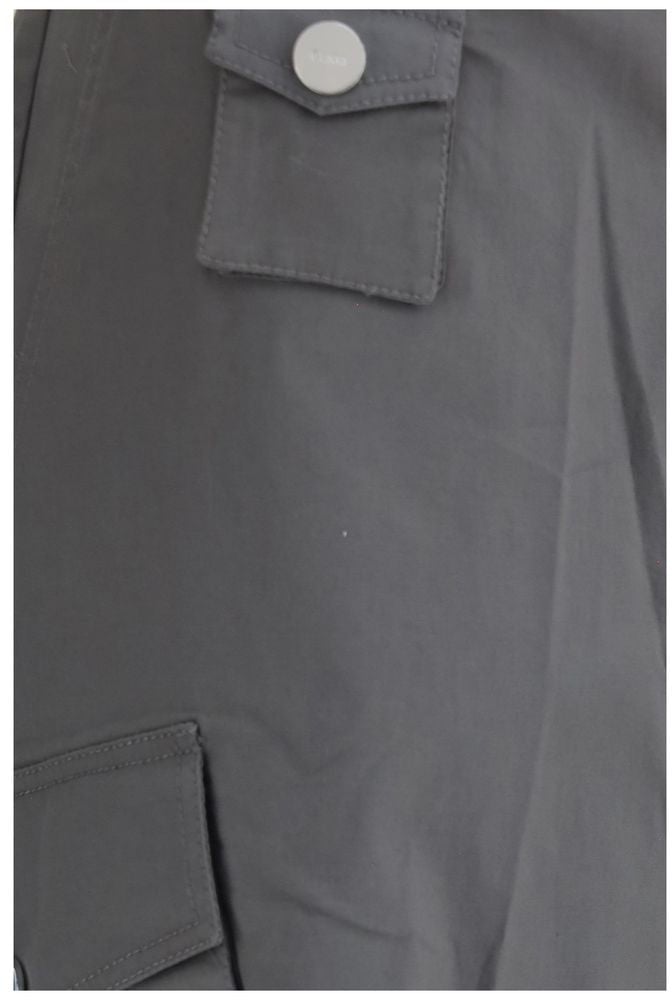 Ganni Gray Cotton Cargo Pants
