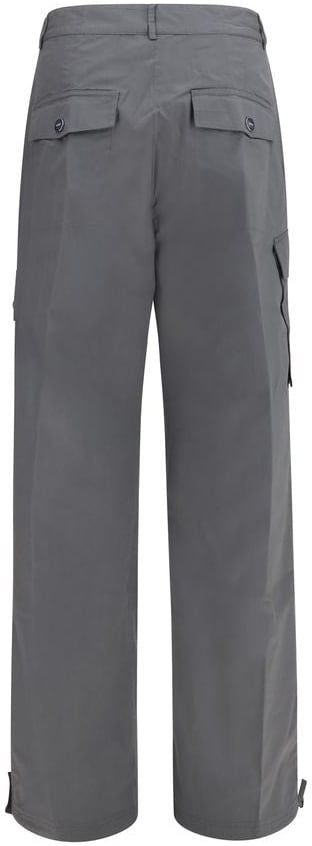 Ganni Gray Cotton Cargo Pants