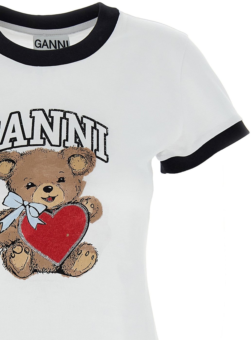 Ganni White Cotton T-Shirt
