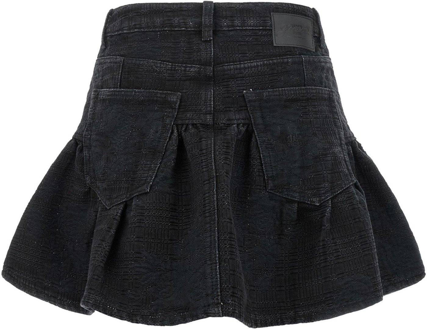 Ganni Black Cotton Long Skirt