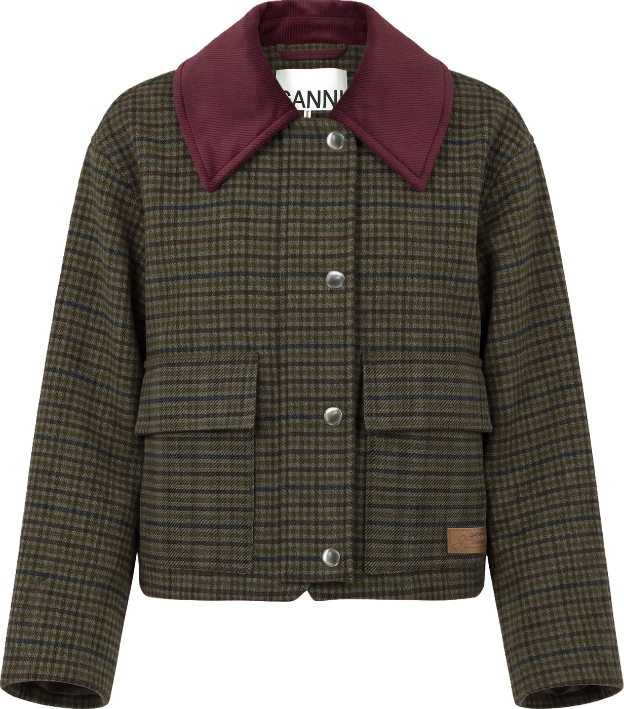 Twill jacket made of wool blend