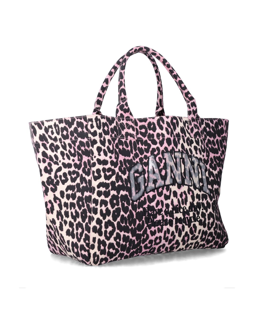 Leopard Printed Sequin XXL Tote