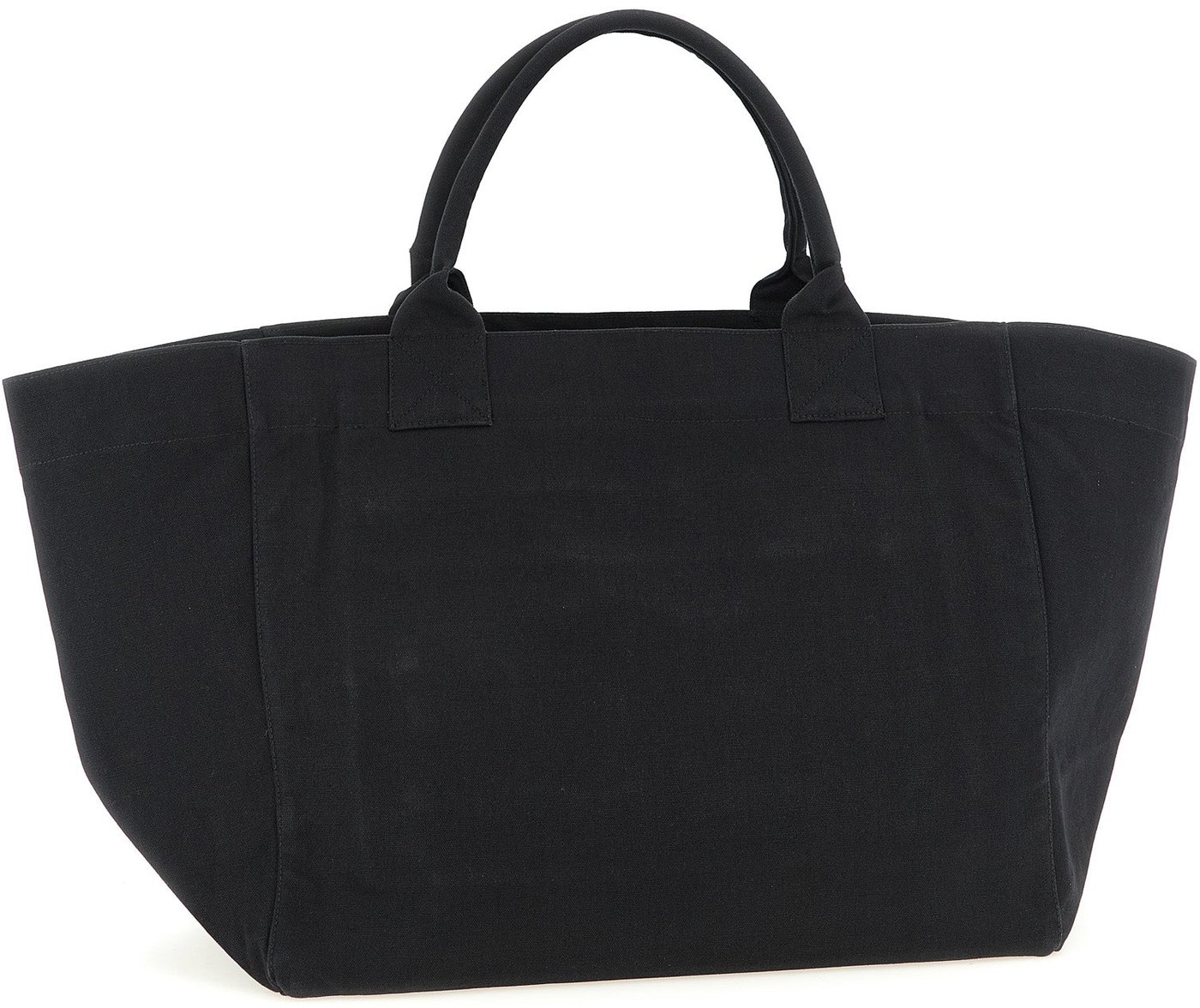 Ganni Black Recycled Cotton Tote Bag