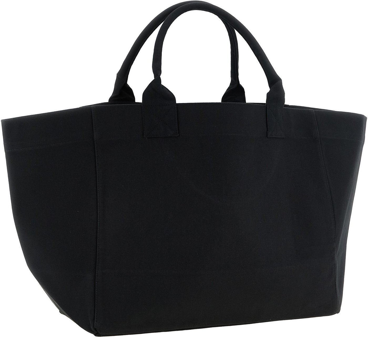 Ganni Black Recycled Cotton Tote Bag
