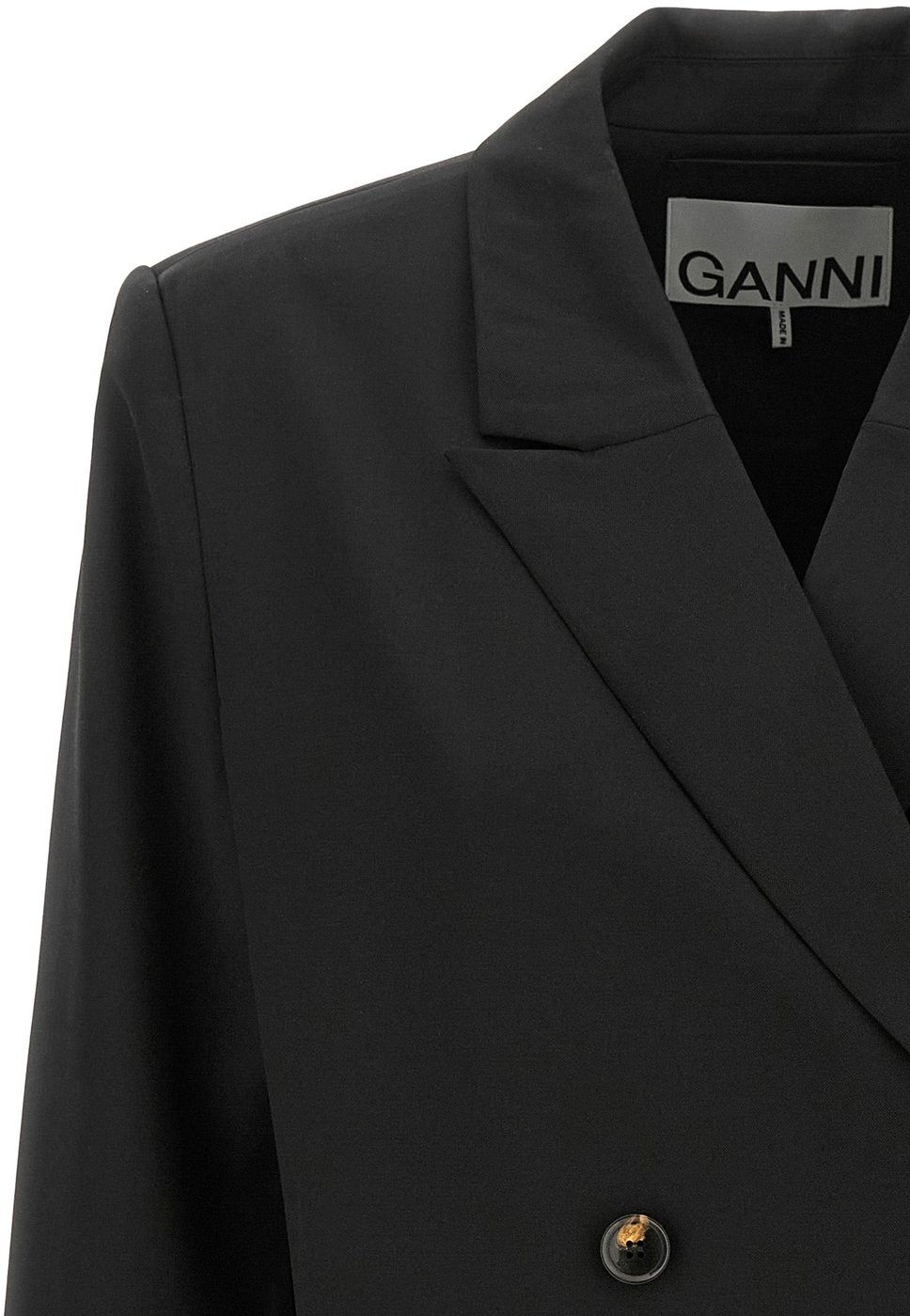 Ganni Black Polyester Blazer