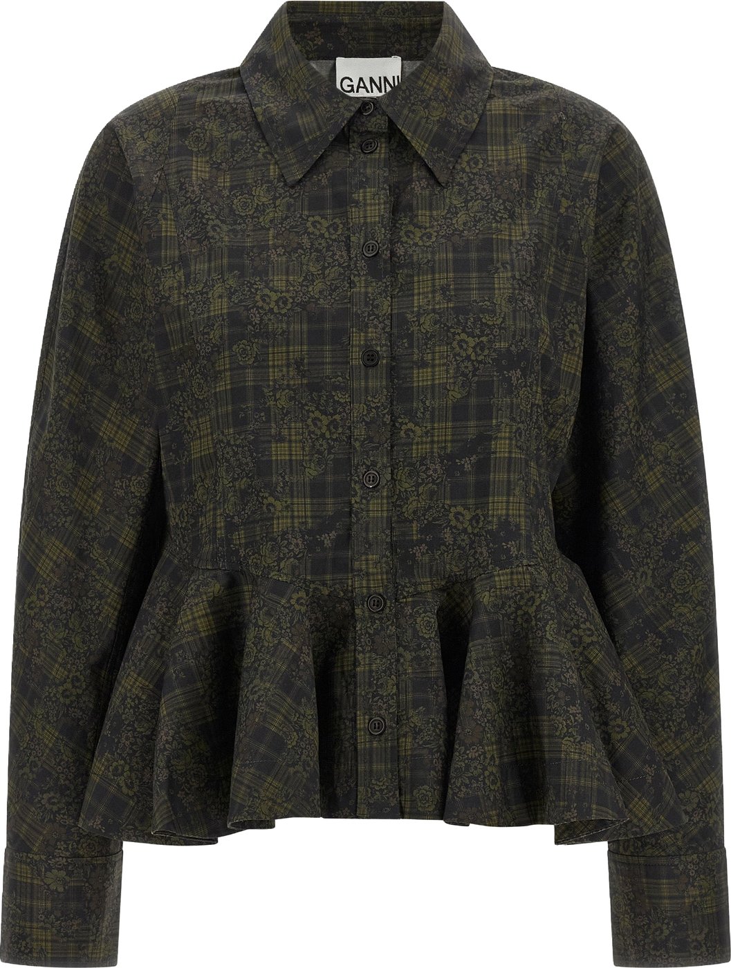 Ganni Bicolor Organic Cotton Blouse