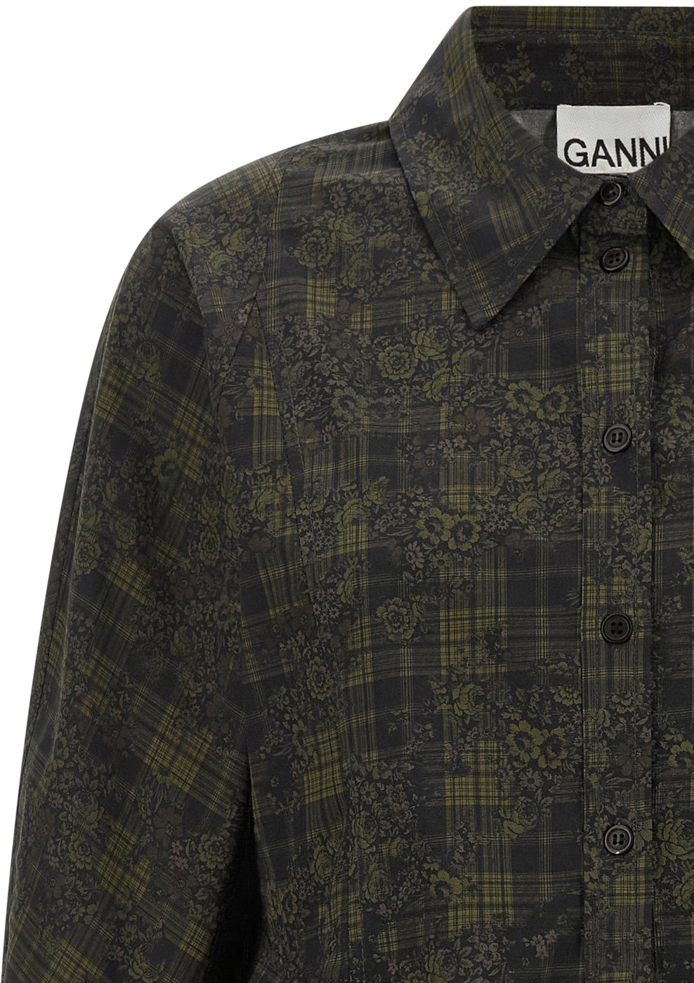 Ganni Bicolor Organic Cotton Blouse