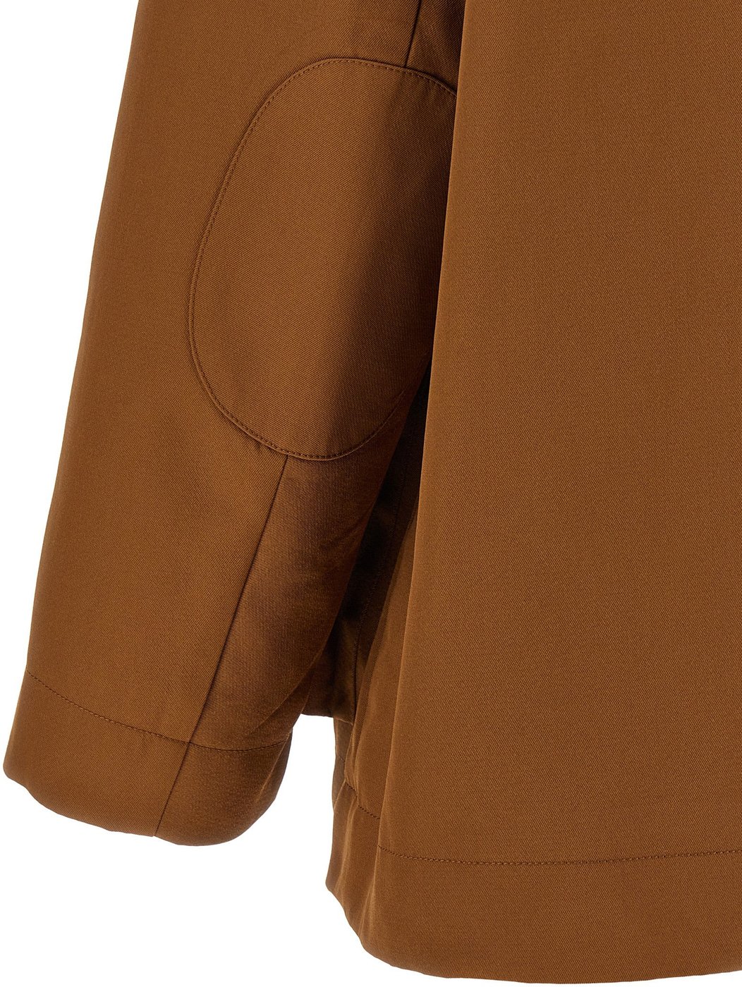 Ganni Brown Recycled Polyester Full-Length Jacket