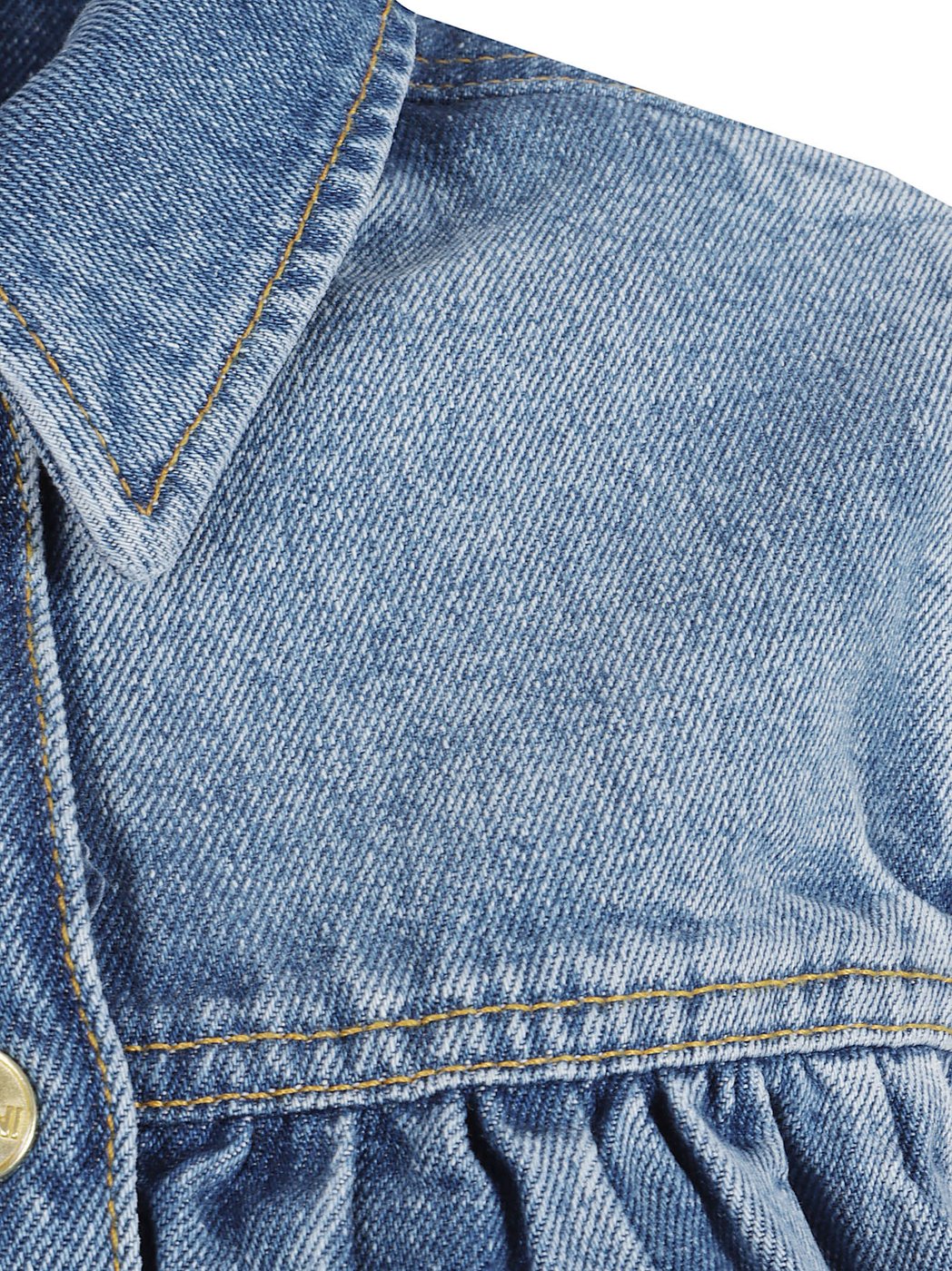 Lyocell Ruffled Cap Sleeves Top
