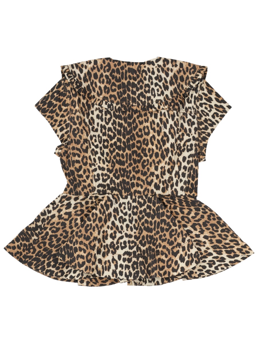 Leopard Organic Cotton Peplum Shirt