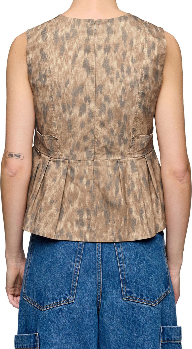 top leopard beige