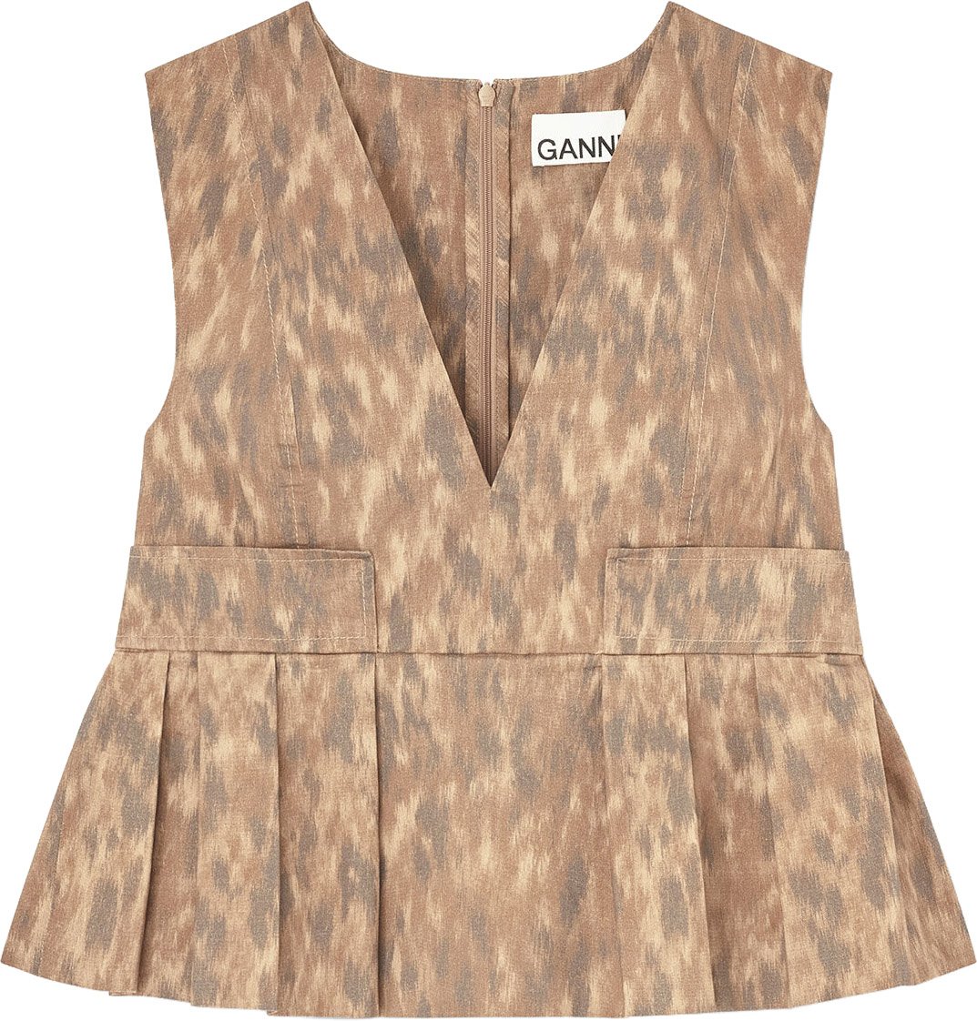 top leopard beige