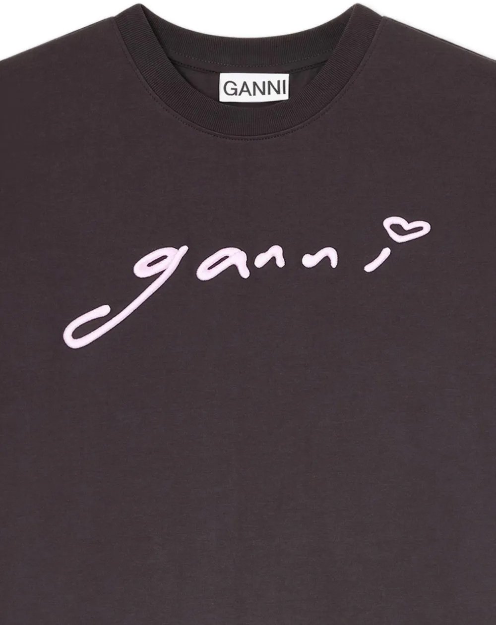 t-shirt grijs met roze logo