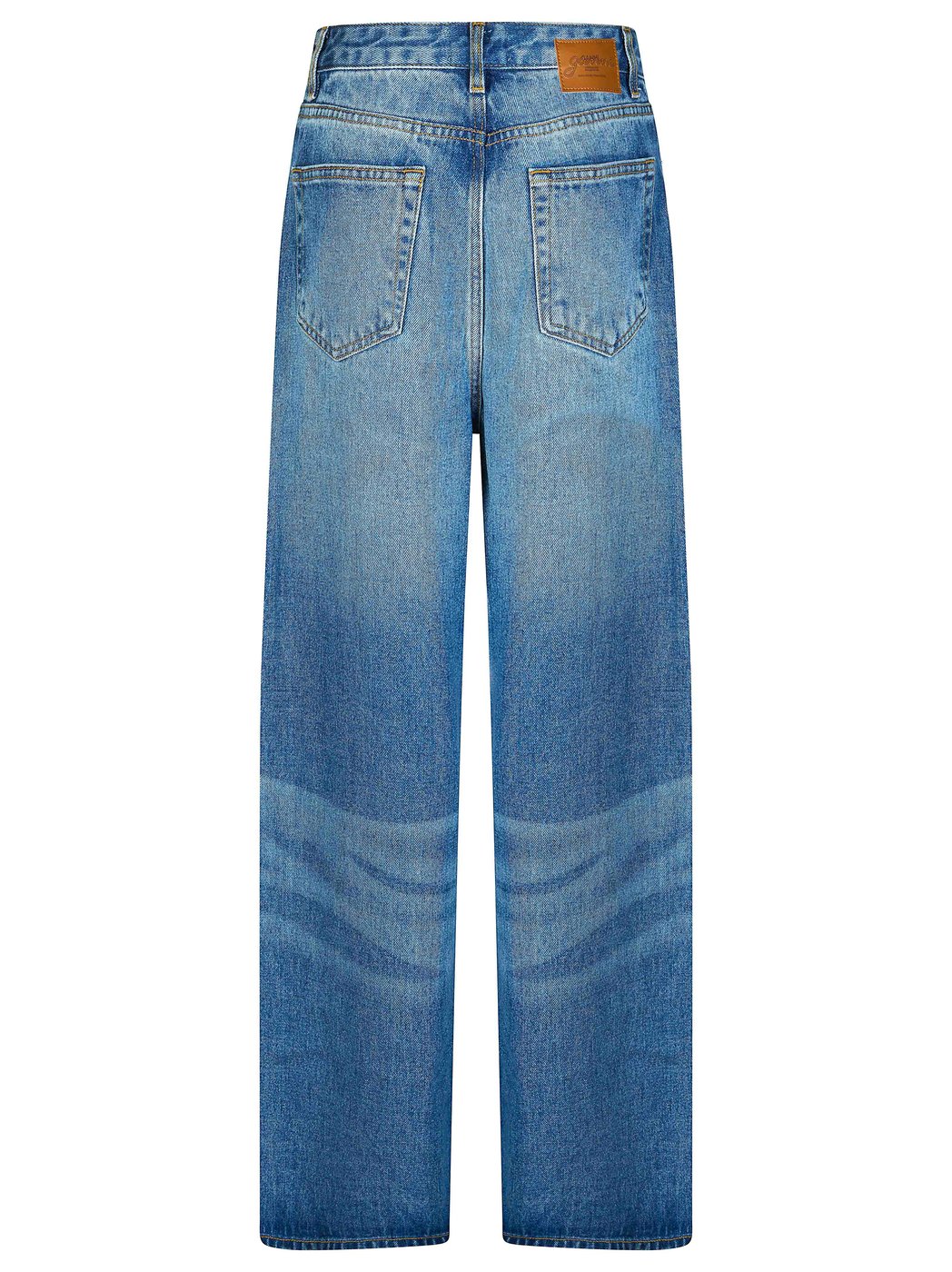 Blue Baggy Worker Patch Jeans
