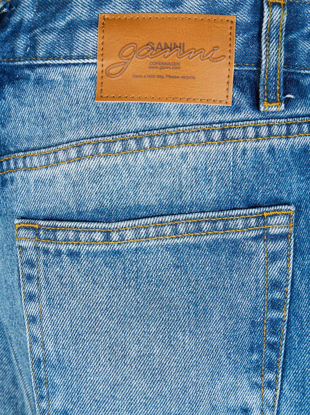 Blue Baggy Worker Patch Jeans