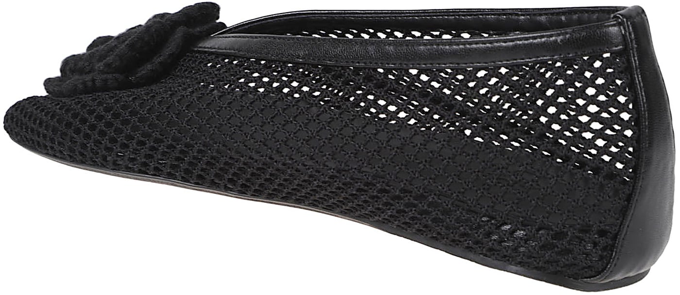 Ballerina Flats with Crochet Floral Detail