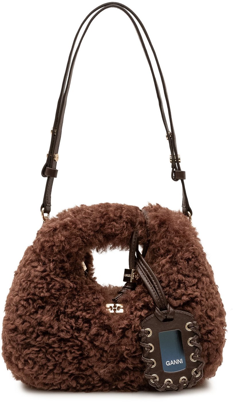 Borsa Hobo Mini con Effetto Pelliccia