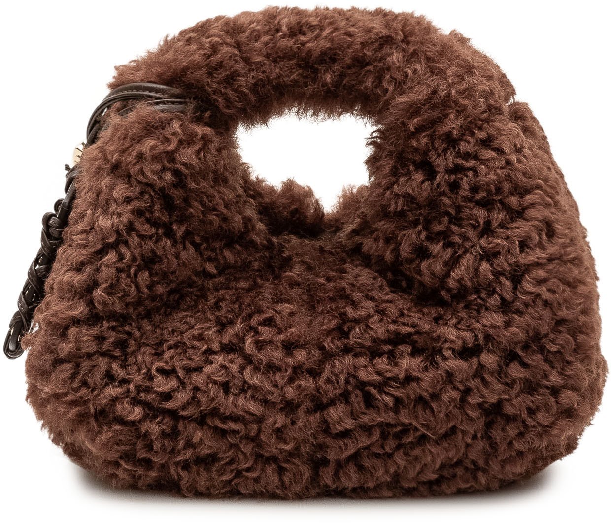 Borsa Hobo Mini con Effetto Pelliccia