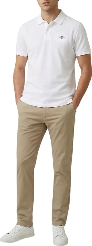 Gant White Cotton Polo Shirt