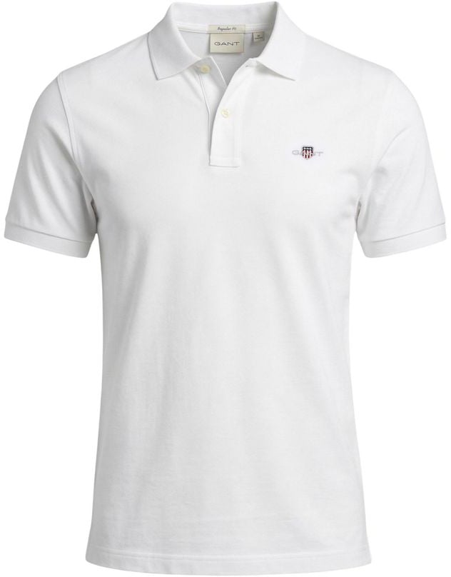 Gant White Cotton Polo Shirt