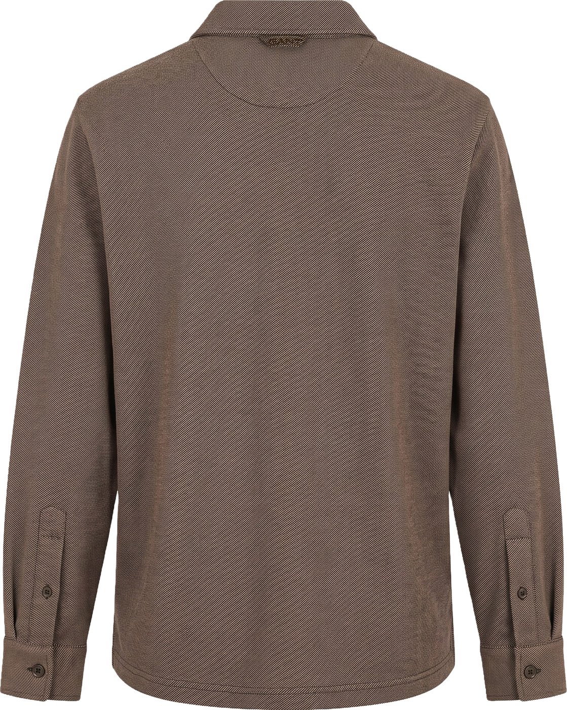 Long sleeve polo in stretch cotton
