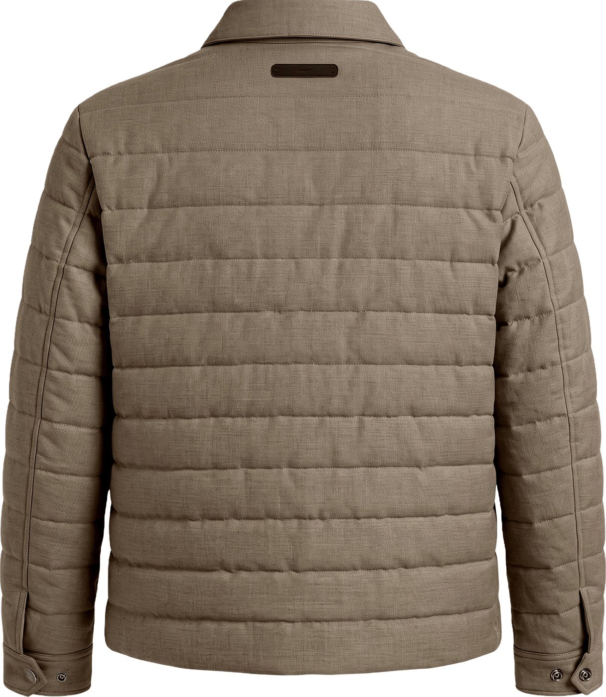 Wool blend jacket with classic collar
