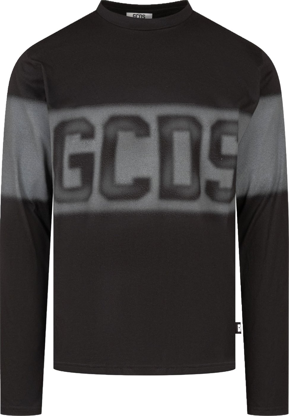 T-shirt a Maniche Lunghe con Logo Sfumato