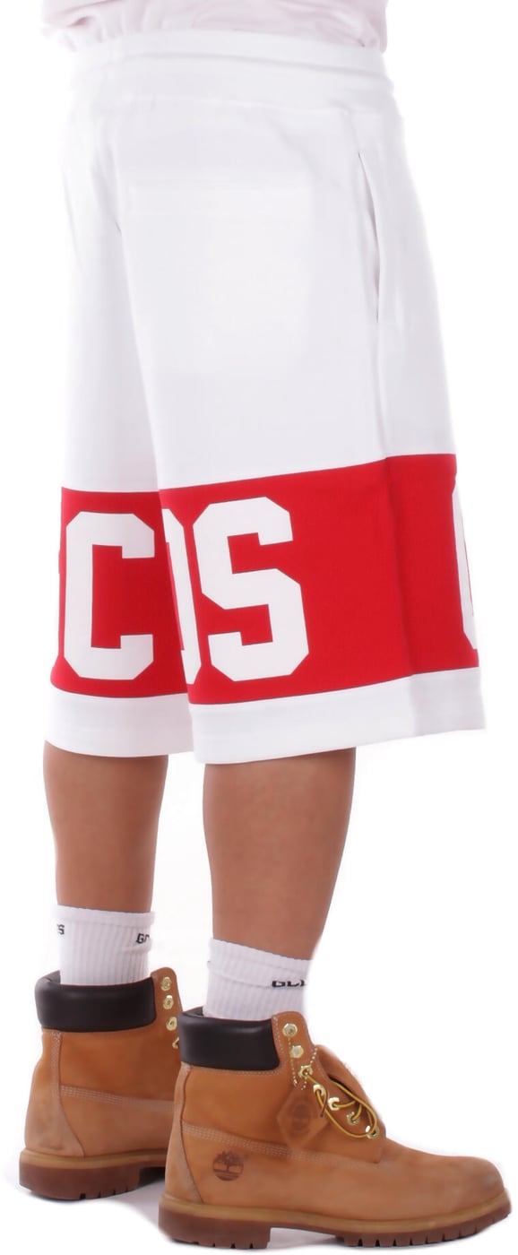 Shorts White Red
