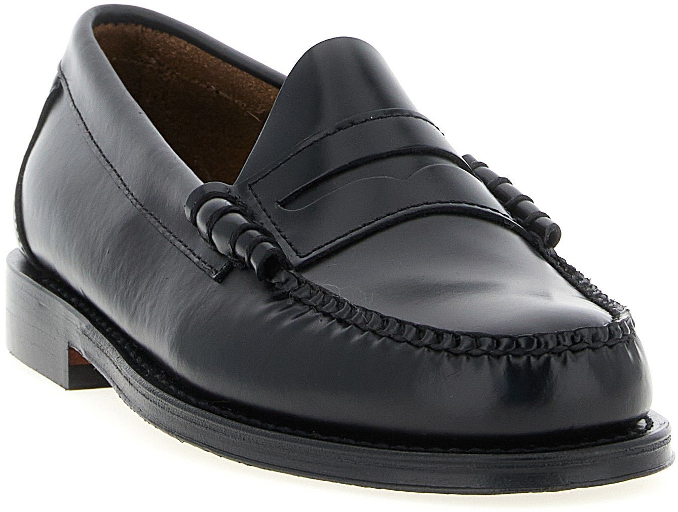 G.H. BASS Black Cowhide Slip-On Loafers
