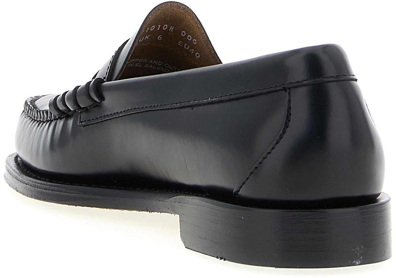 G.H. BASS Black Cowhide Slip-On Loafers