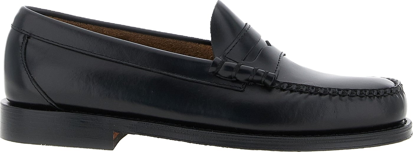 G.H. BASS Black Cowhide Slip-On Loafers