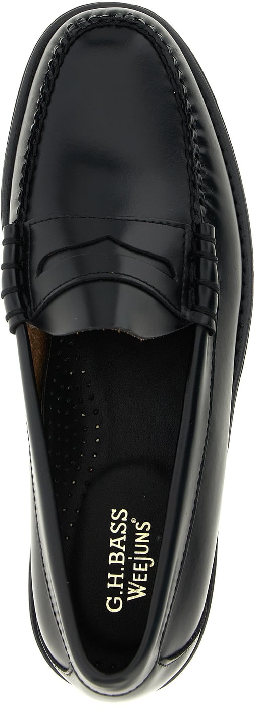 G.H. BASS Black Cowhide Slip-On Loafers