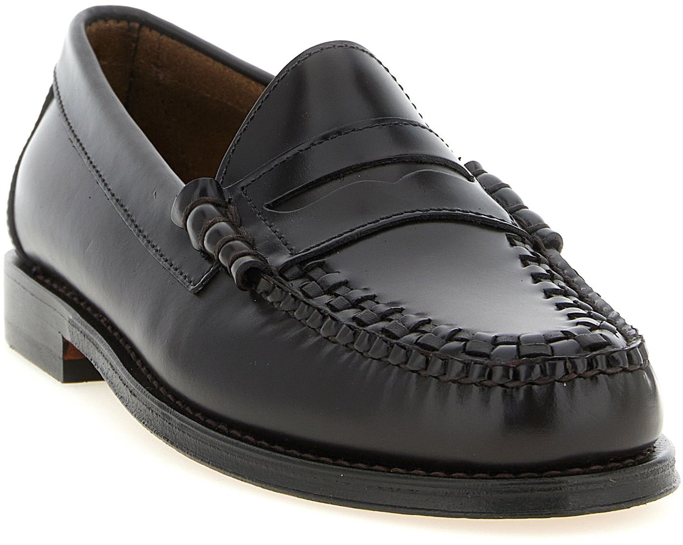 G.H. BASS Brown Cowhide Slip-On Loafers