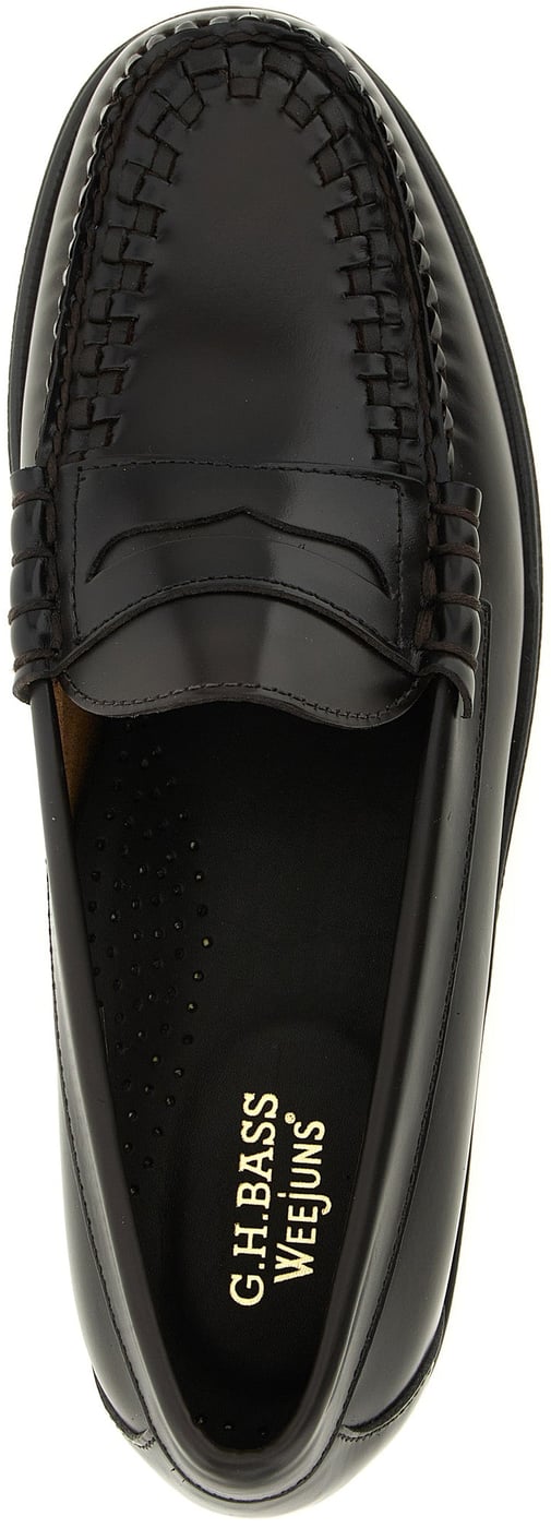 G.H. BASS Brown Cowhide Slip-On Loafers