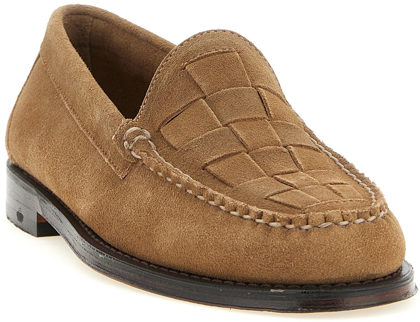 G.H. BASS Beige Cowhide Slip-On Loafers