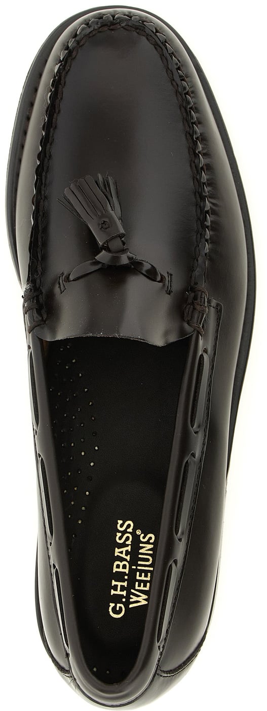 G.H. BASS Brown Cowhide Slip-On Loafers