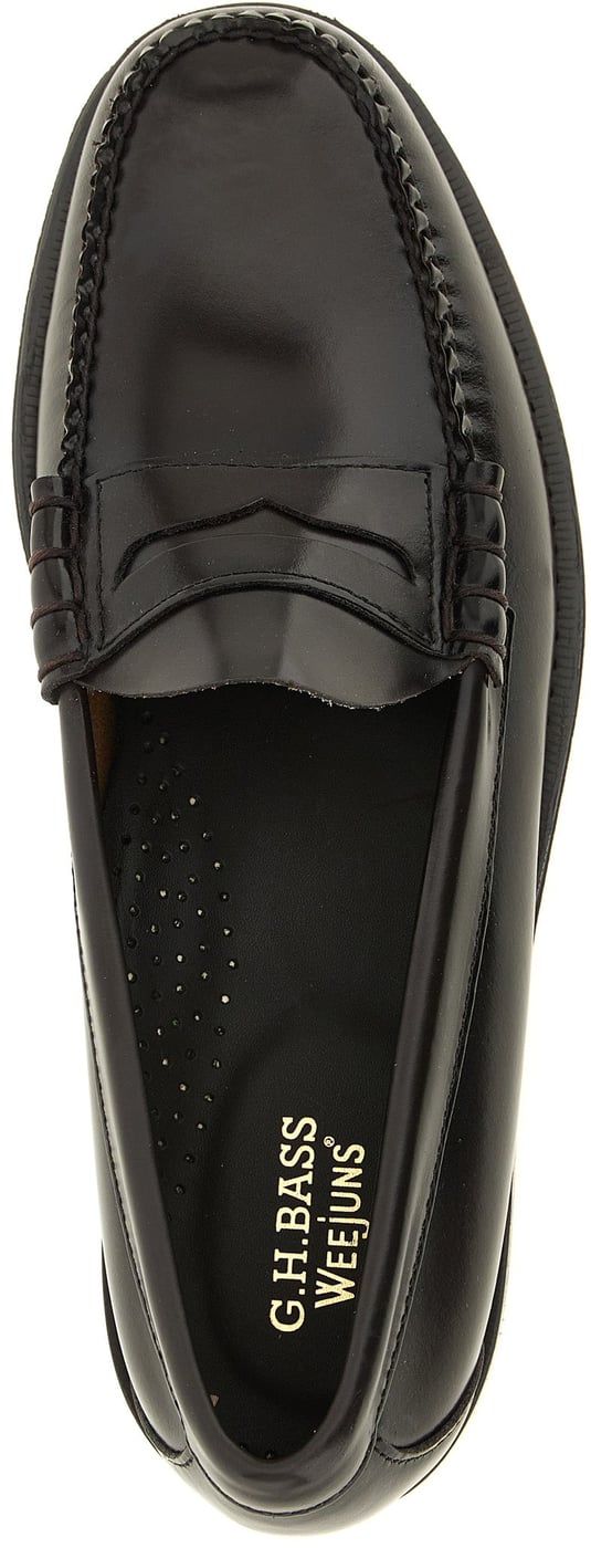 G.H. BASS Brown Cowhide Slip-On Loafers