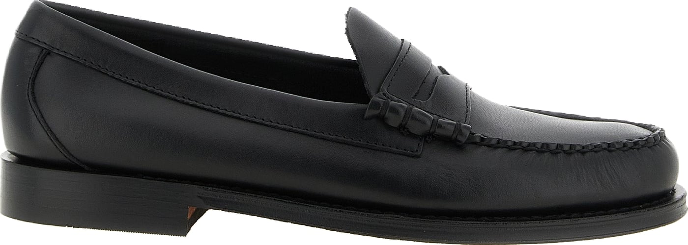 G.H. BASS Black Cowhide Slip-On Loafers