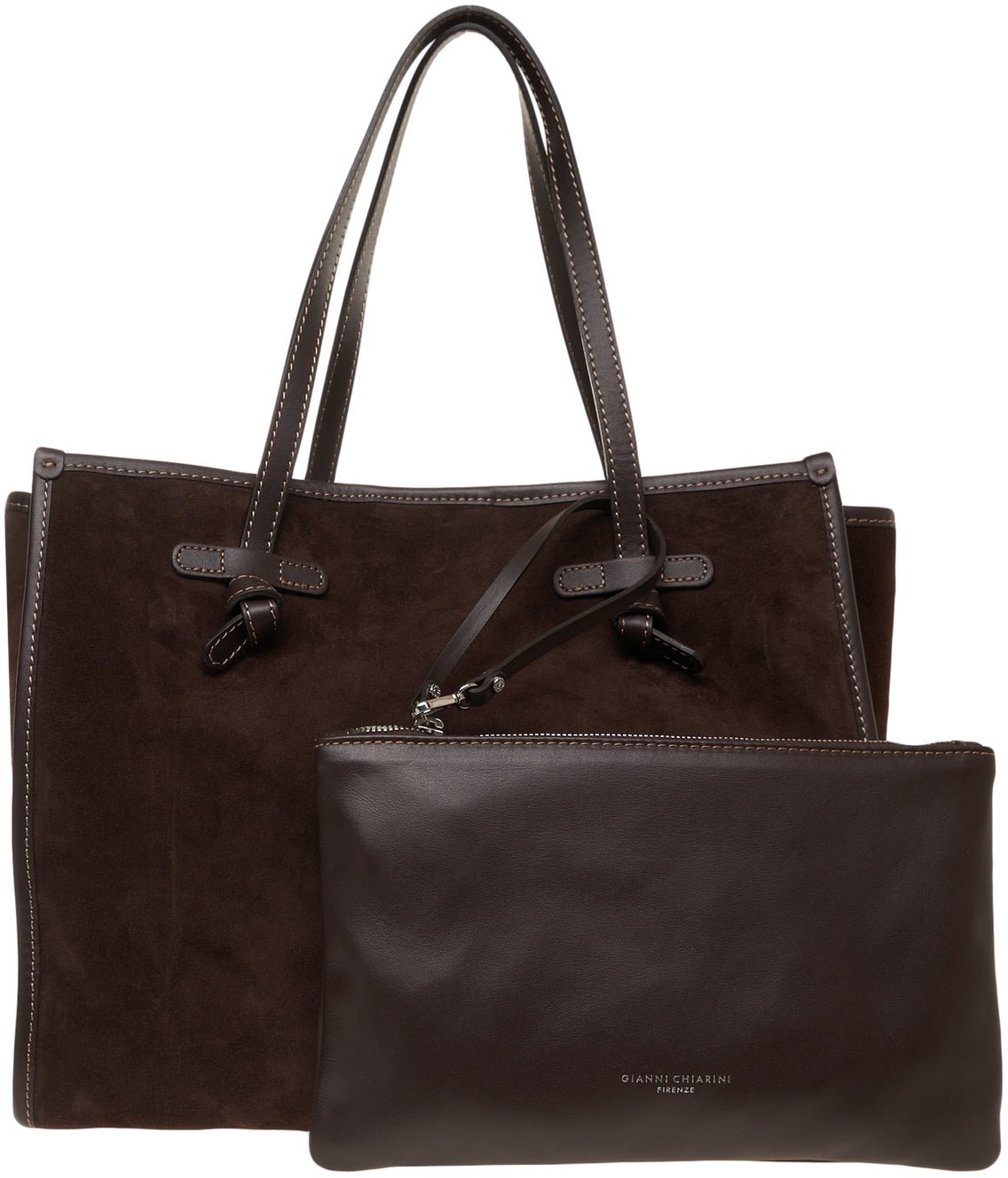 Handbag in suede