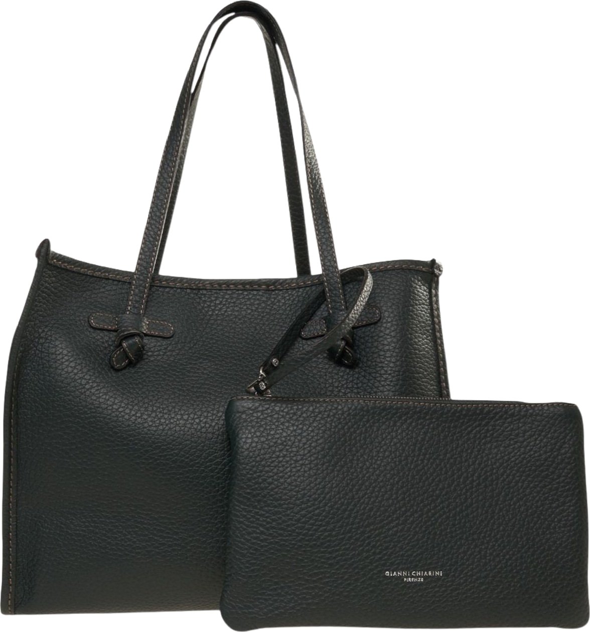 Leather shopper