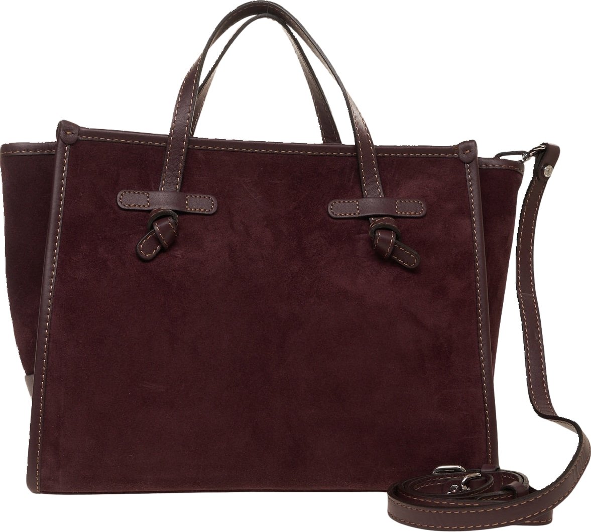 Handbag in suede