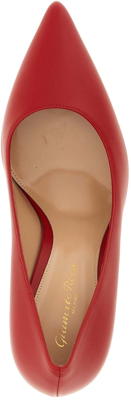 Gianvito Rossi Red Calfskin High Heel Pumps