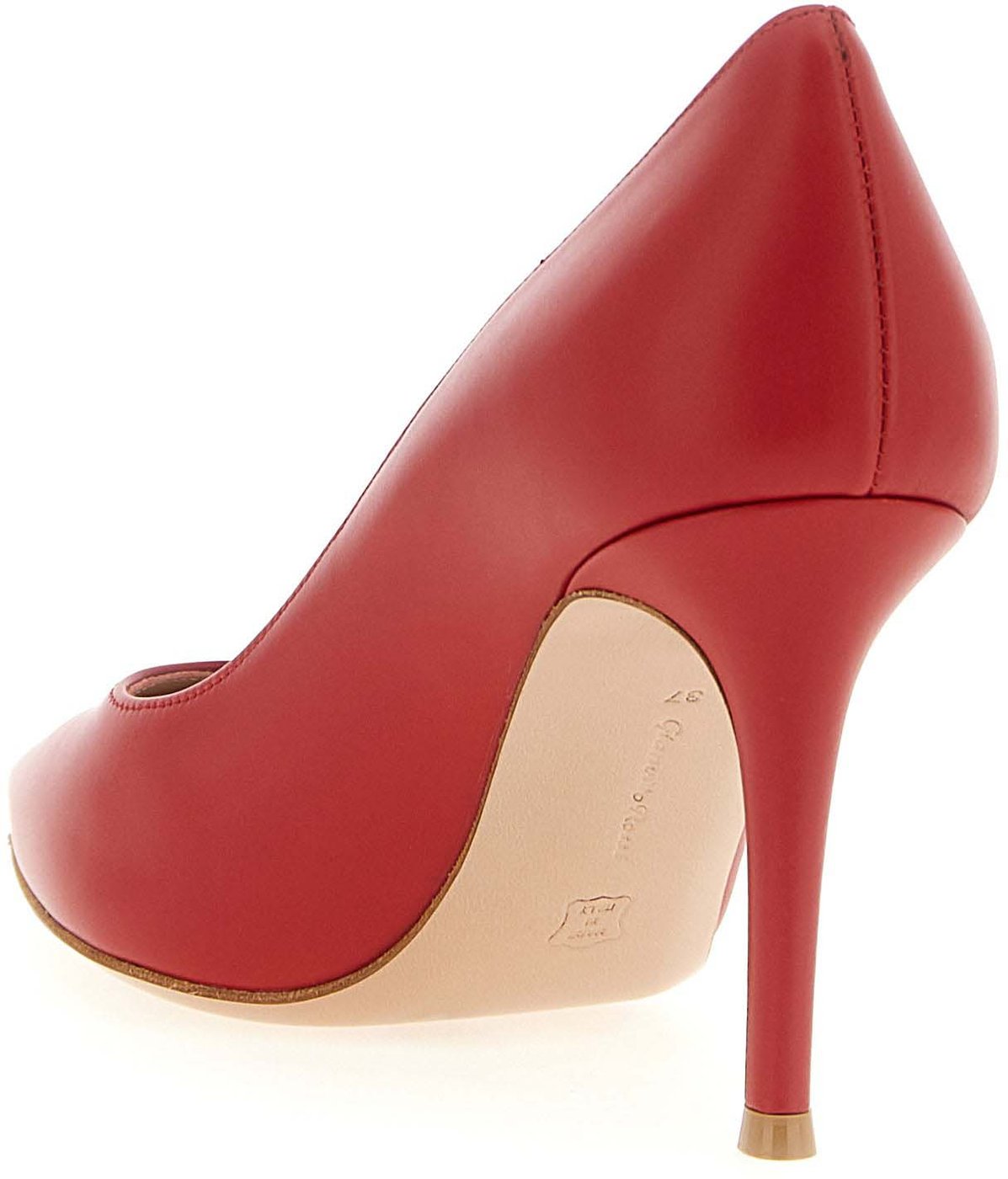 Gianvito Rossi Red Calfskin High Heel Pumps