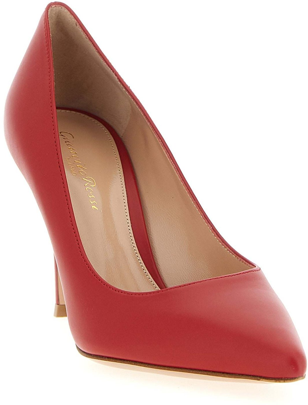 Gianvito Rossi Red Calfskin High Heel Pumps