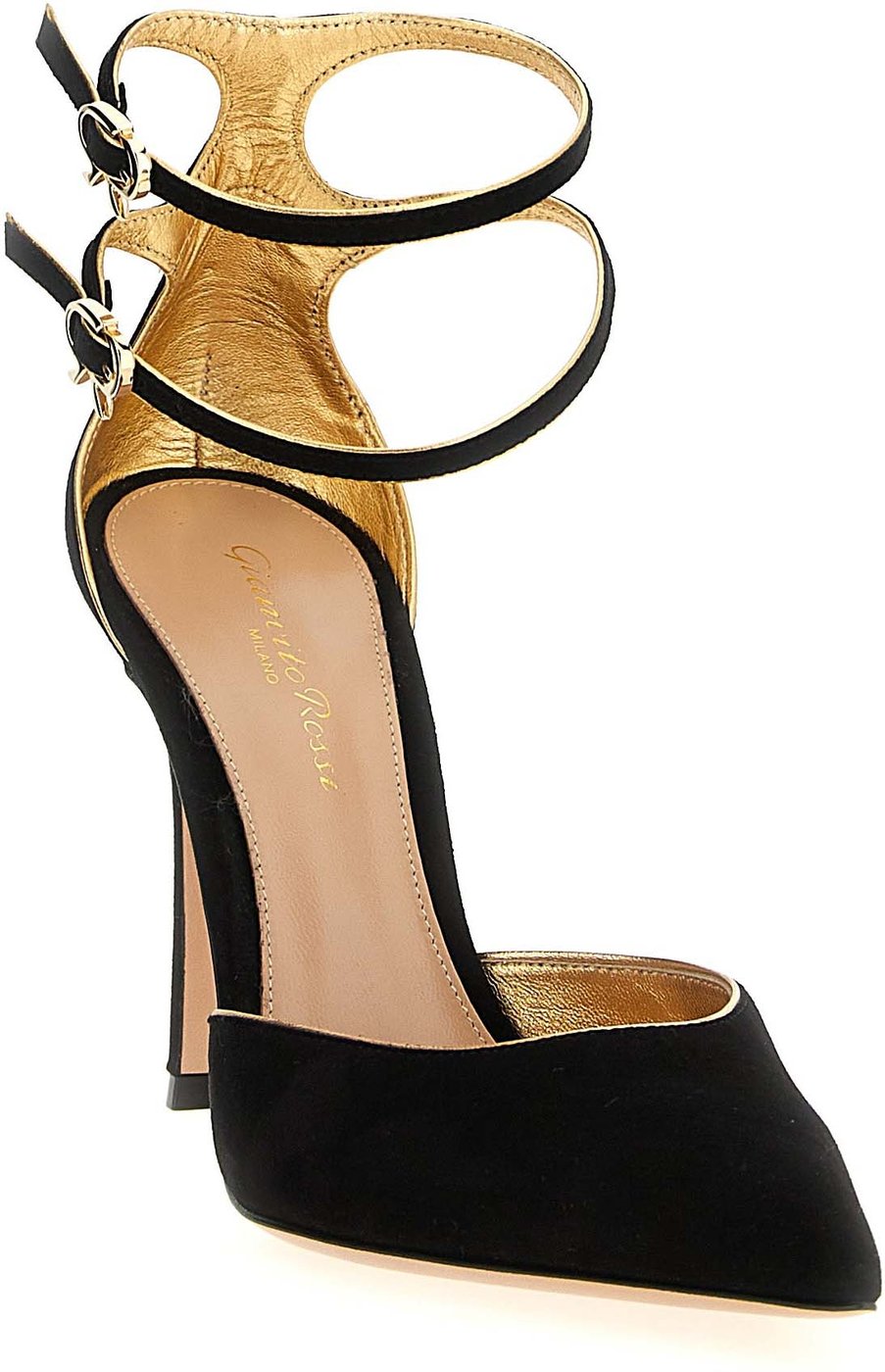 Gianvito Rossi Black Suede Leather High Heel Pumps