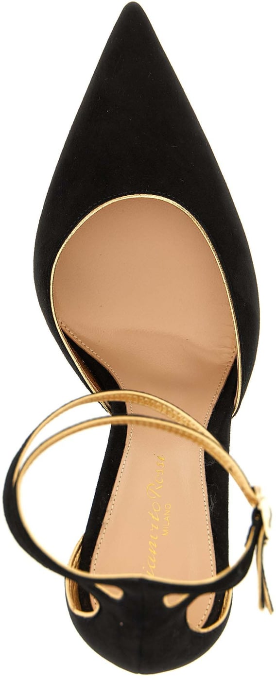 Gianvito Rossi Black Suede Leather High Heel Pumps