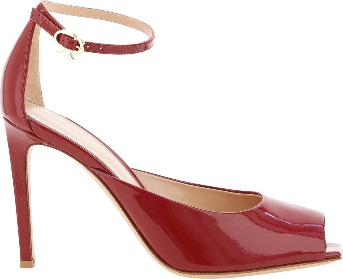 Gianvito Rossi Nuit 95 Glossed-Leather Pumps