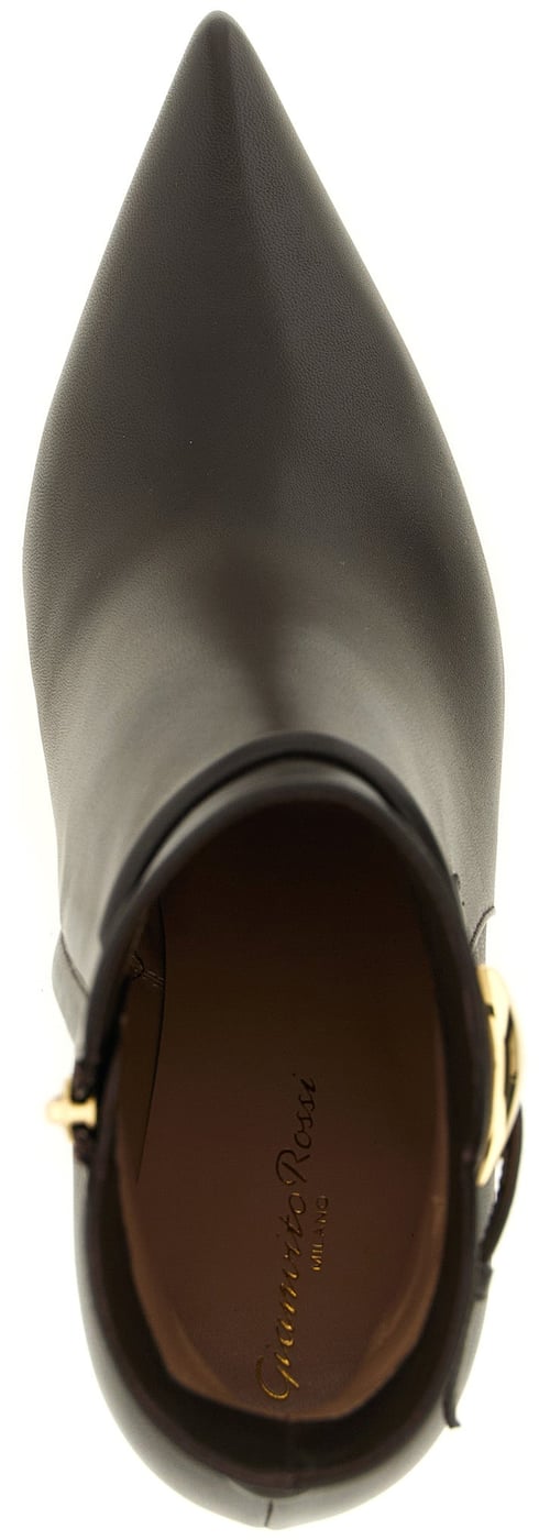 Gianvito Rossi Brown Lamb Leather Ankle Boots