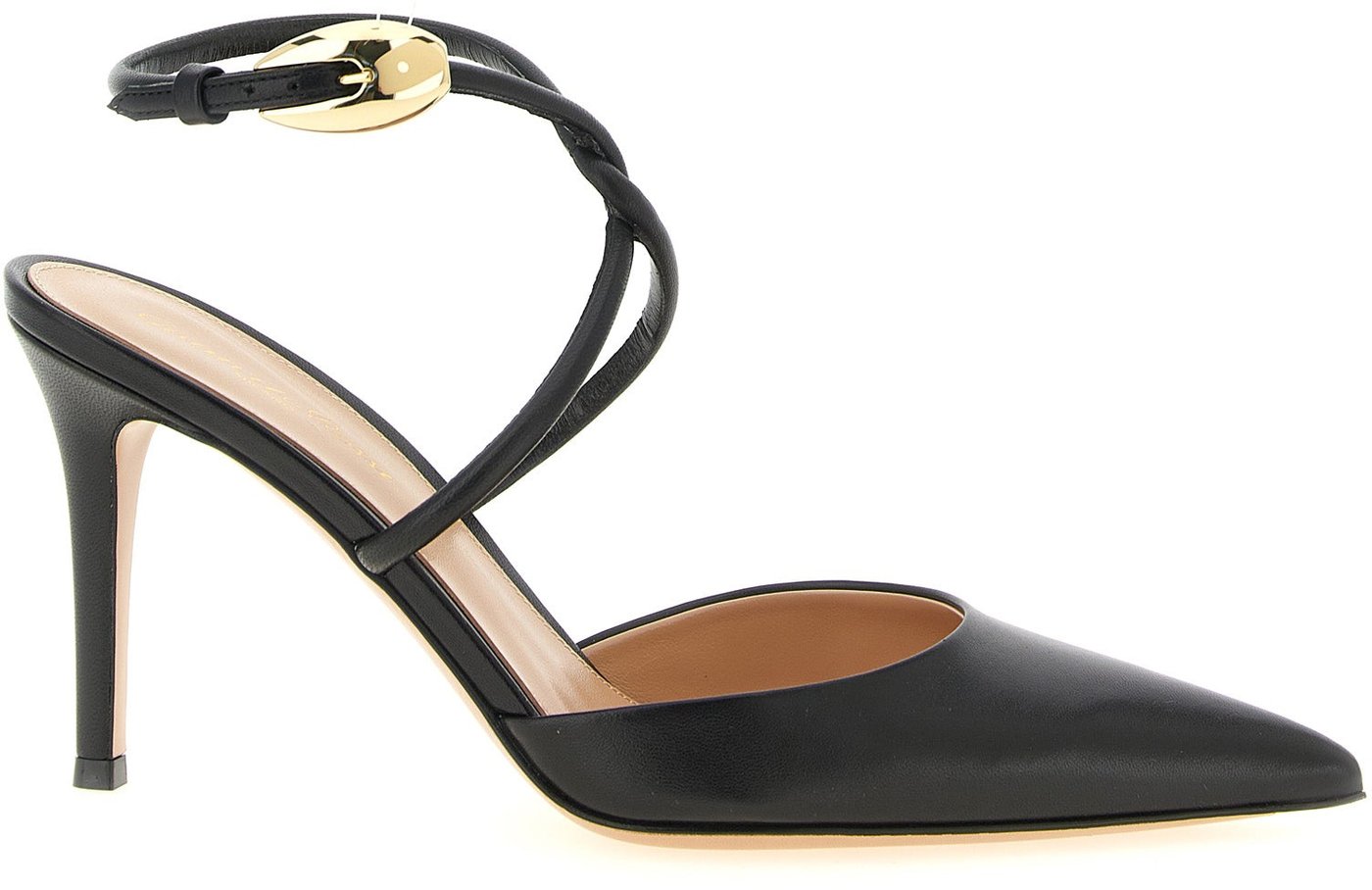 Gianvito Rossi Black Lamb Leather High Heel Pumps